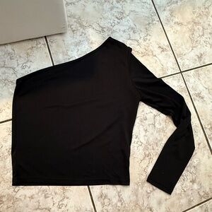 Elegant Black One-Shoulder Top